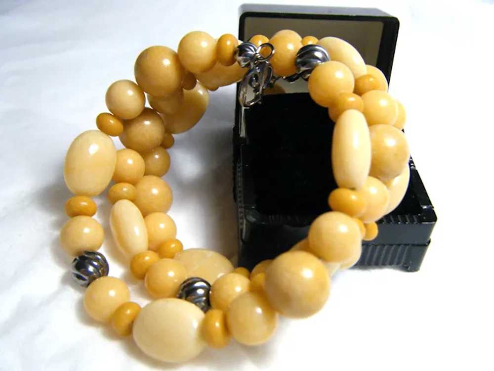 Vintage Signed 'Carolyn Pollack' Yellow Jasper Be… - image 7