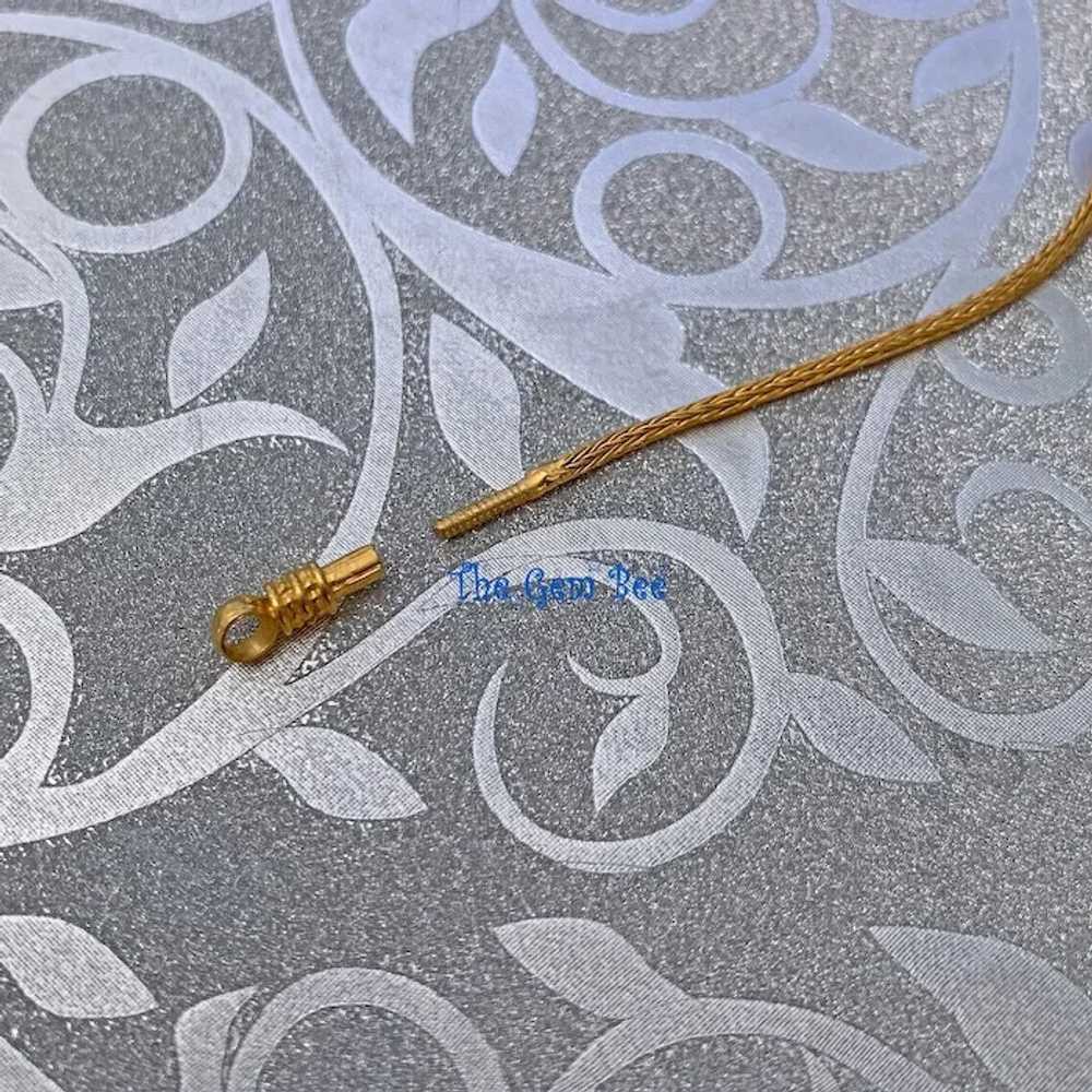 18k Solid Gold Handmade Fancy Woven Rope Mesh Nec… - image 8