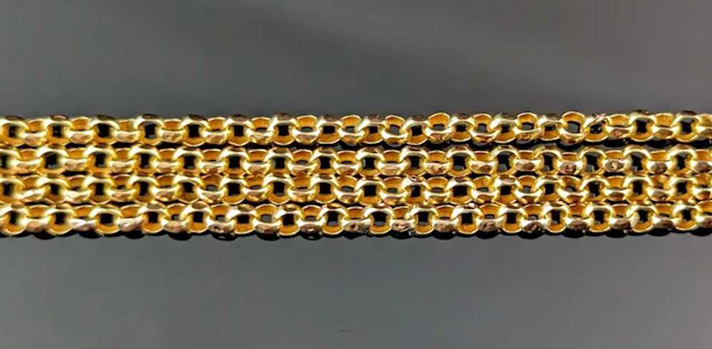 Antique 9k yellow gold Belcher link chain necklac… - image 8