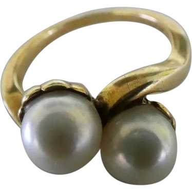 14k and Cultured Pearl Ring