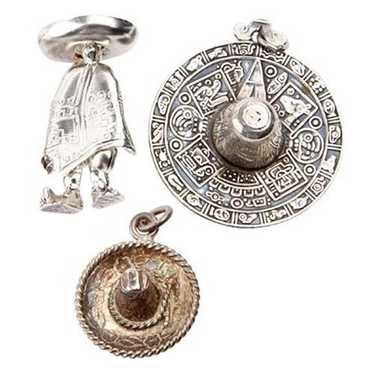 アクセサリー Mexican Sombrero Hat Pendant Vintage Sterling Silver Mexican Sombrero Hat Mexico Eagle