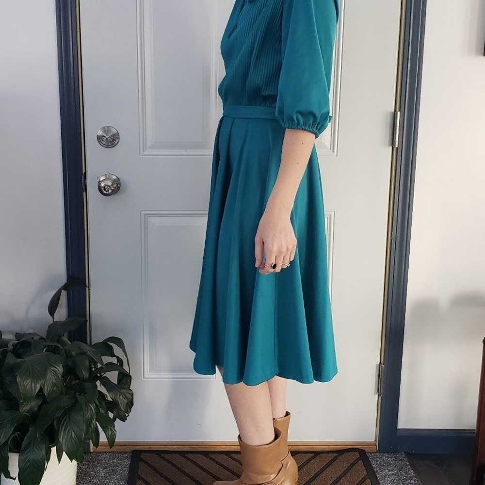 Vintage 70s Green Casual Dress - image 2