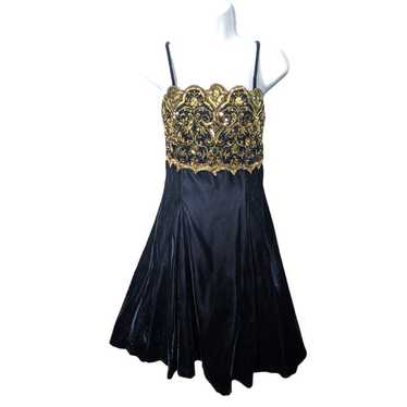 Vintage Jessica McClintok Gunne Sax Mini Dress Fi… - image 1