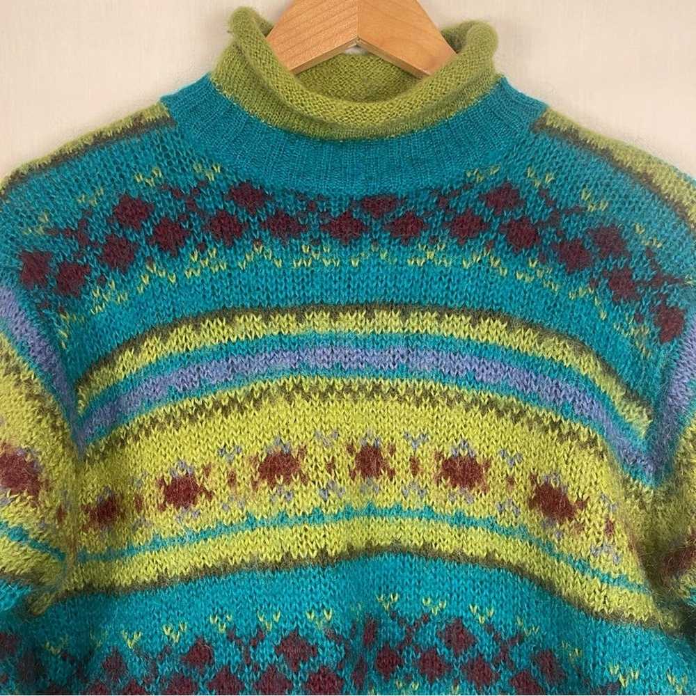 Ina Sinclair Women's Sweater Fair Isle Vintage 80… - image 3