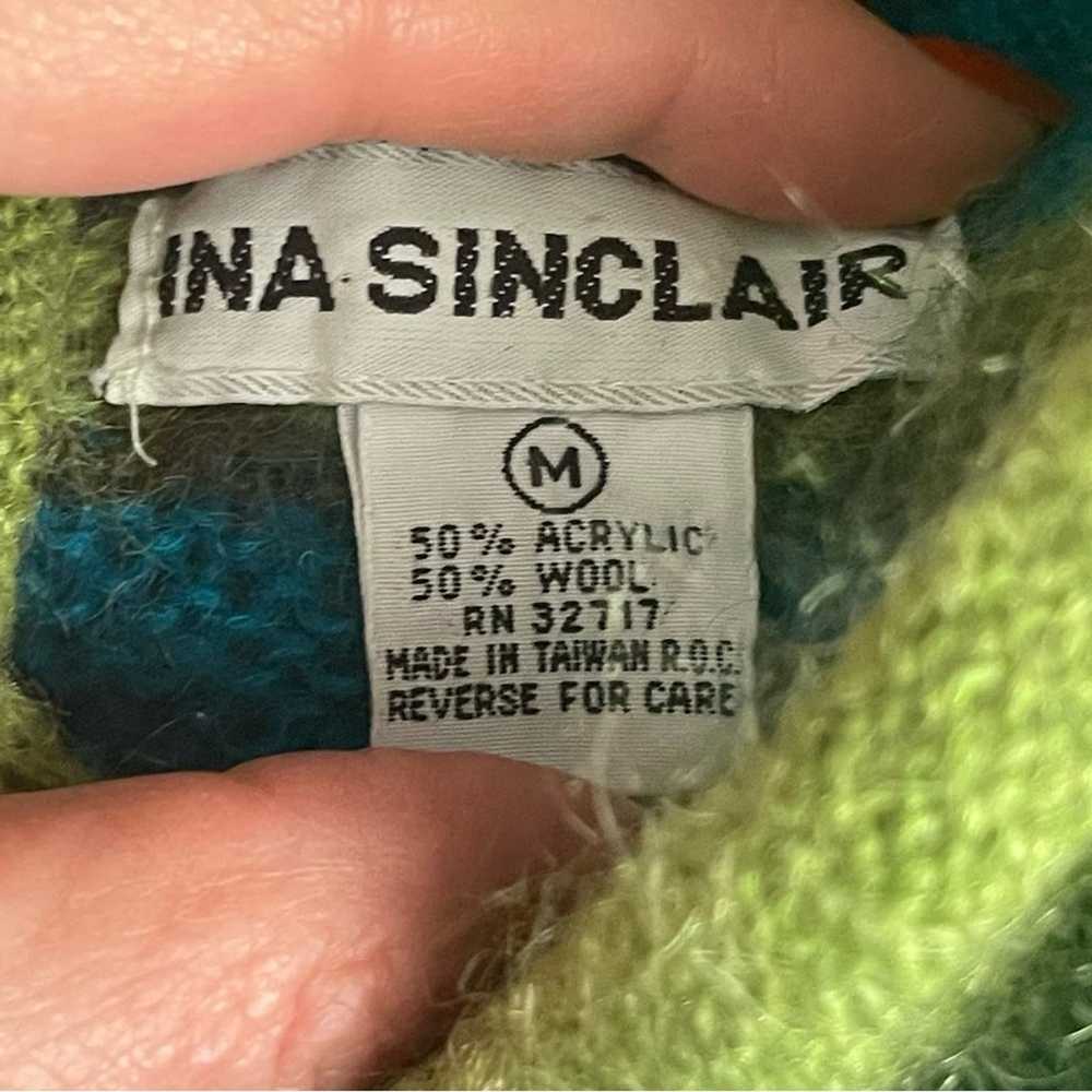 Ina Sinclair Women's Sweater Fair Isle Vintage 80… - image 5