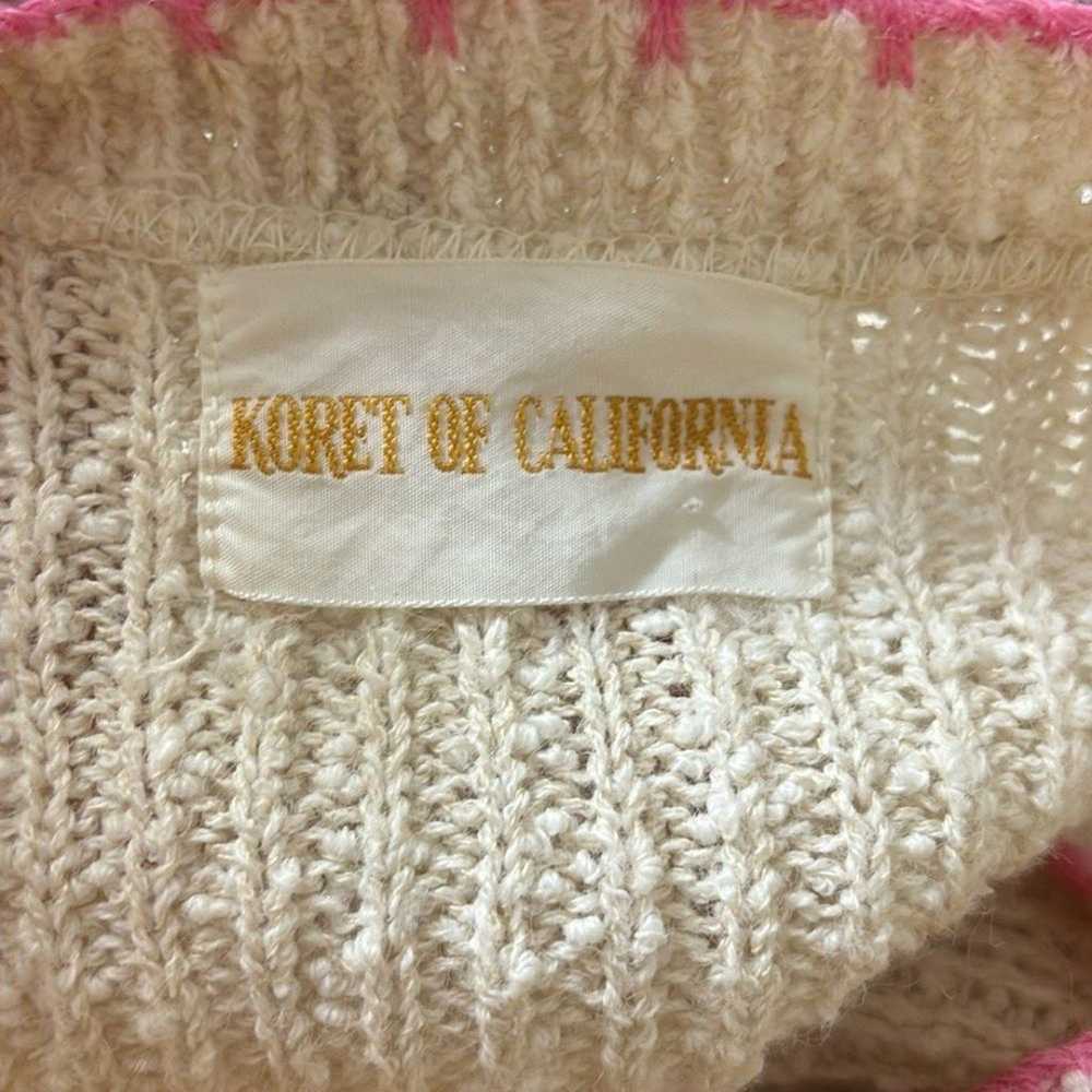 Vintage Cardigan M Koret of California Knit Sweat… - image 4