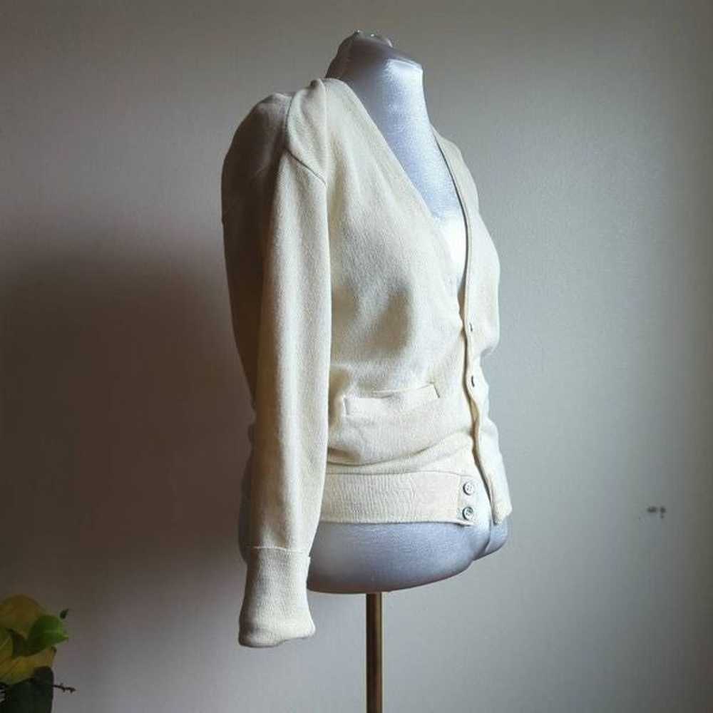 Vintage Cream Long Sleeve Cardigan Oversized Retr… - image 4