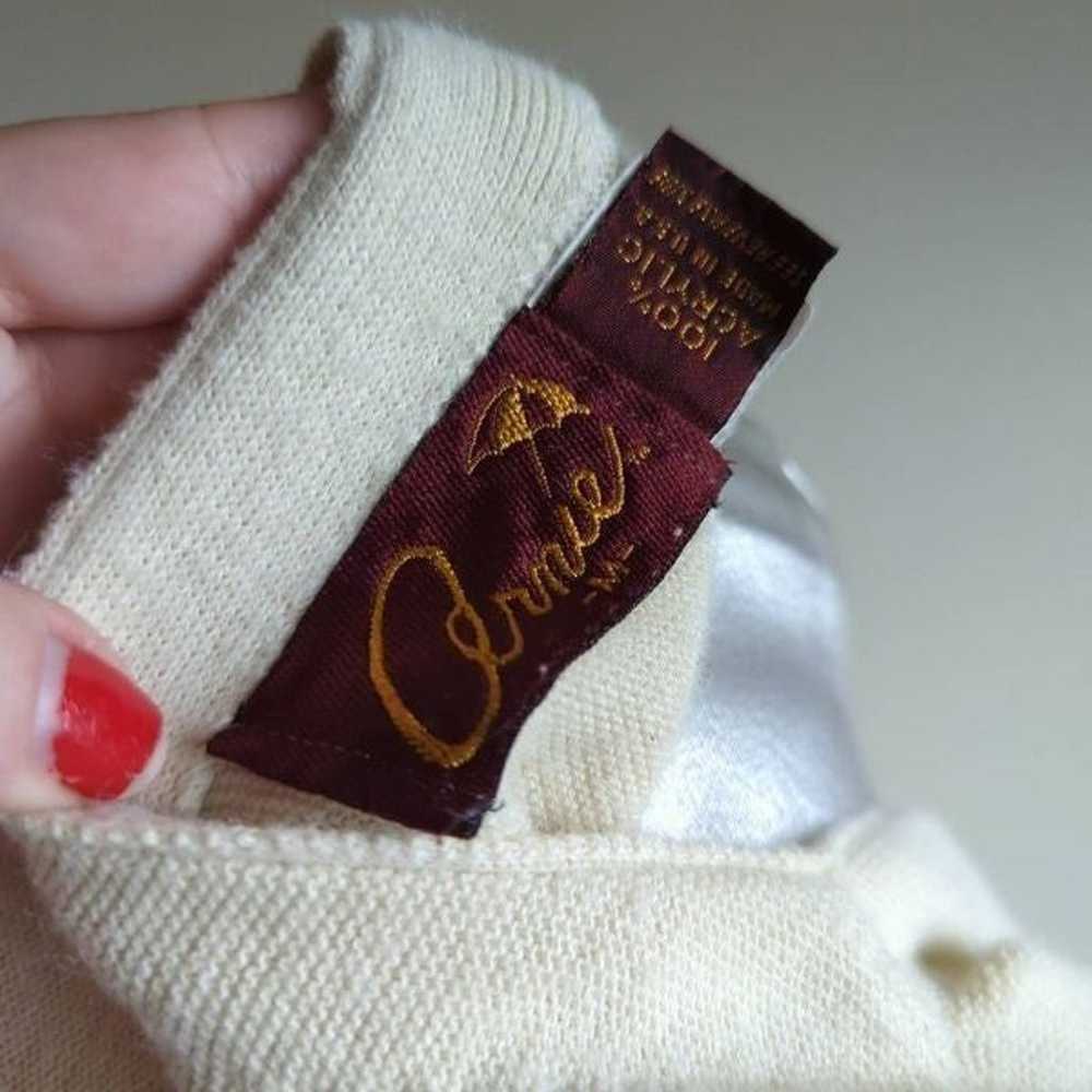 Vintage Cream Long Sleeve Cardigan Oversized Retr… - image 8