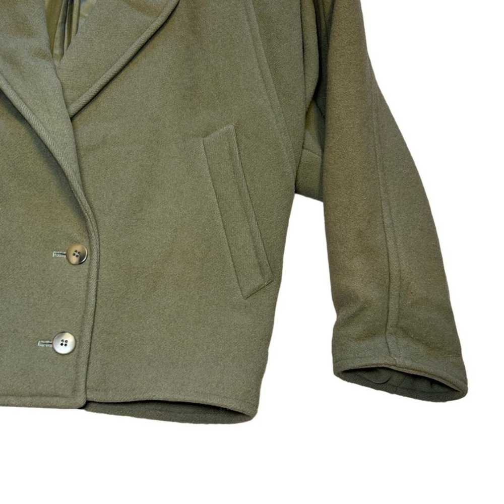 MONDI PURE 100% NEW WOOL ARMY GREEN BUTTON LINED … - image 2