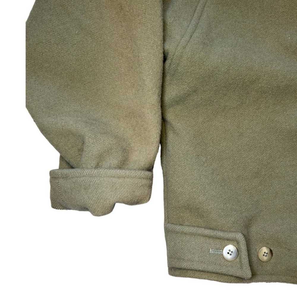 MONDI PURE 100% NEW WOOL ARMY GREEN BUTTON LINED … - image 4