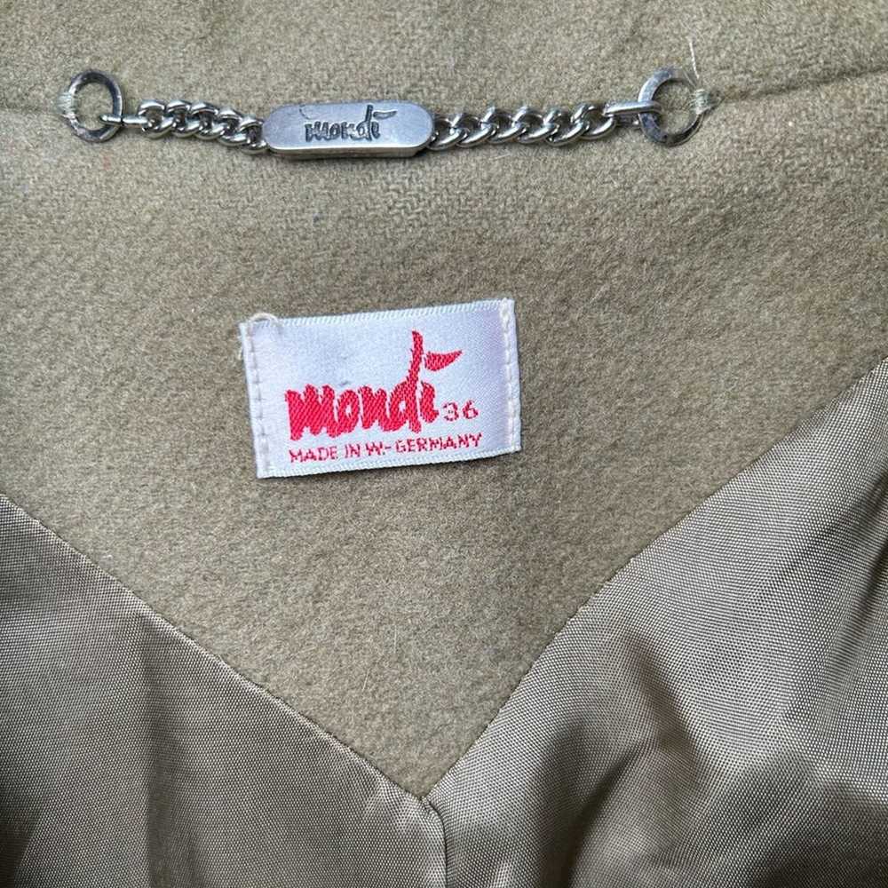 MONDI PURE 100% NEW WOOL ARMY GREEN BUTTON LINED … - image 9