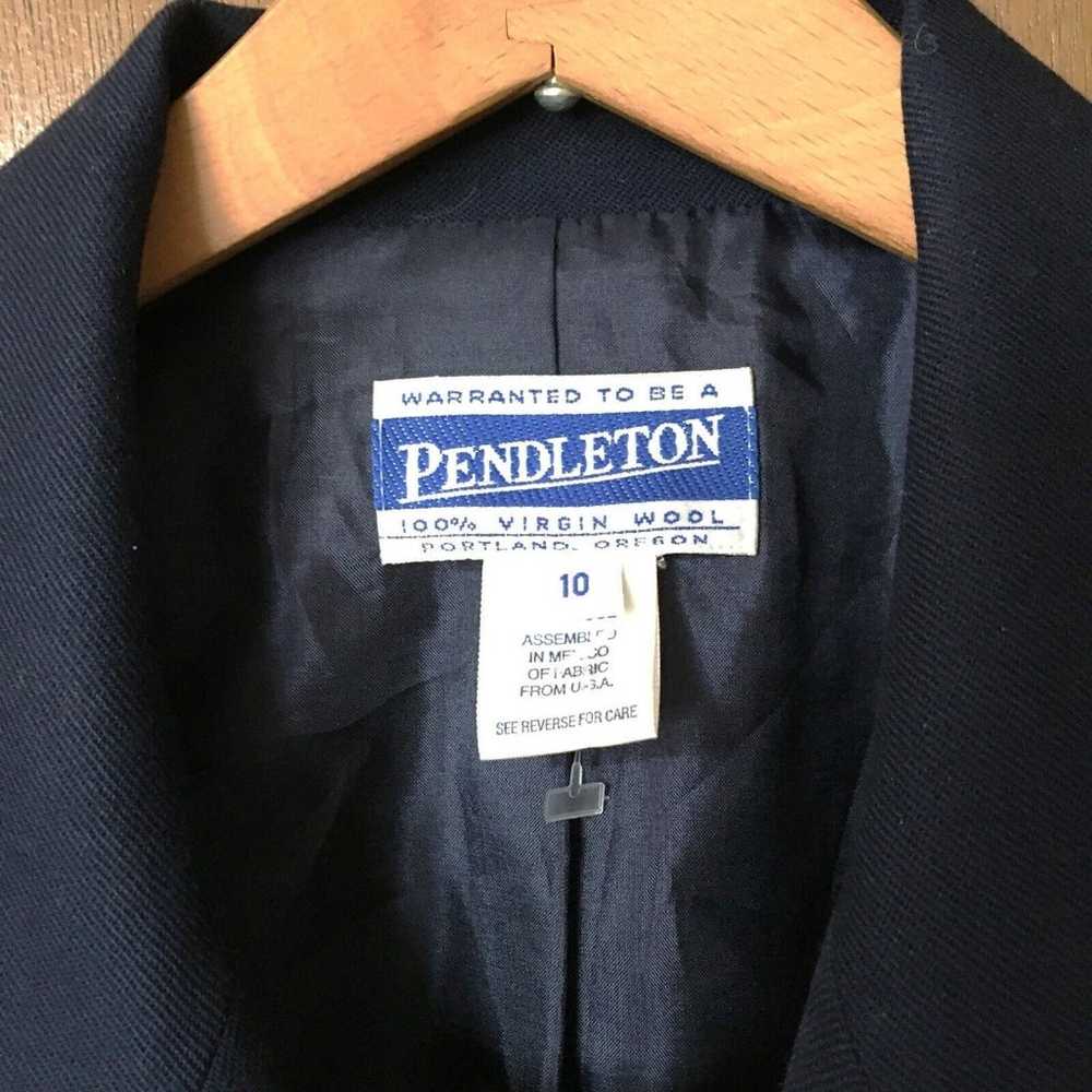 Pendleton Wool Navy Blue Women's Blazer Jacket-Si… - image 4