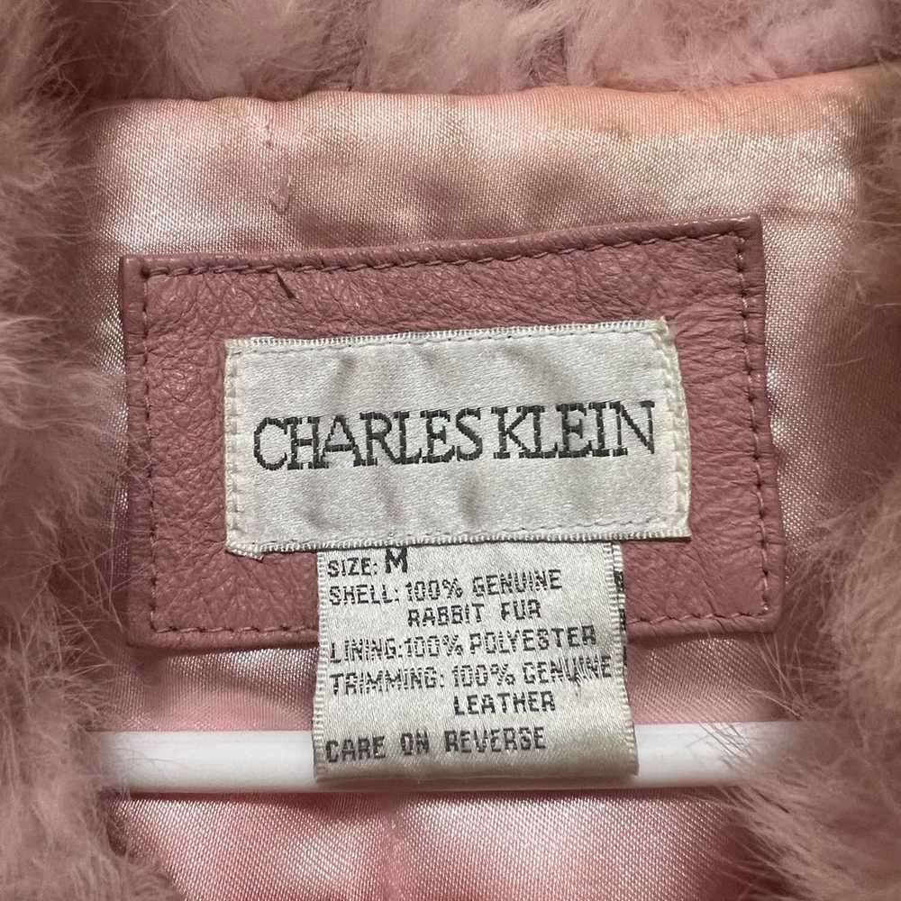 Pink Rabbit Fur Vintage Vest - image 3