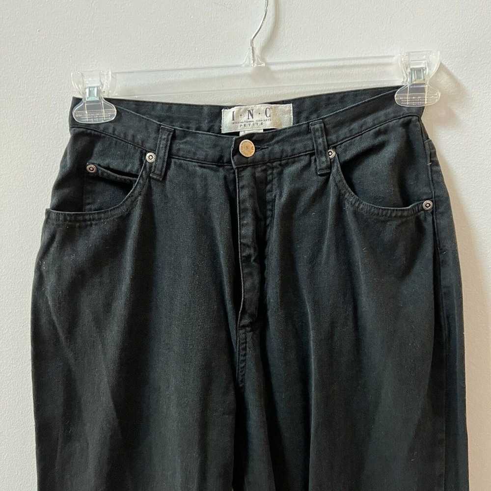 Vintage INC Womens Black Straight Leg Jeans Sz 8P… - image 6