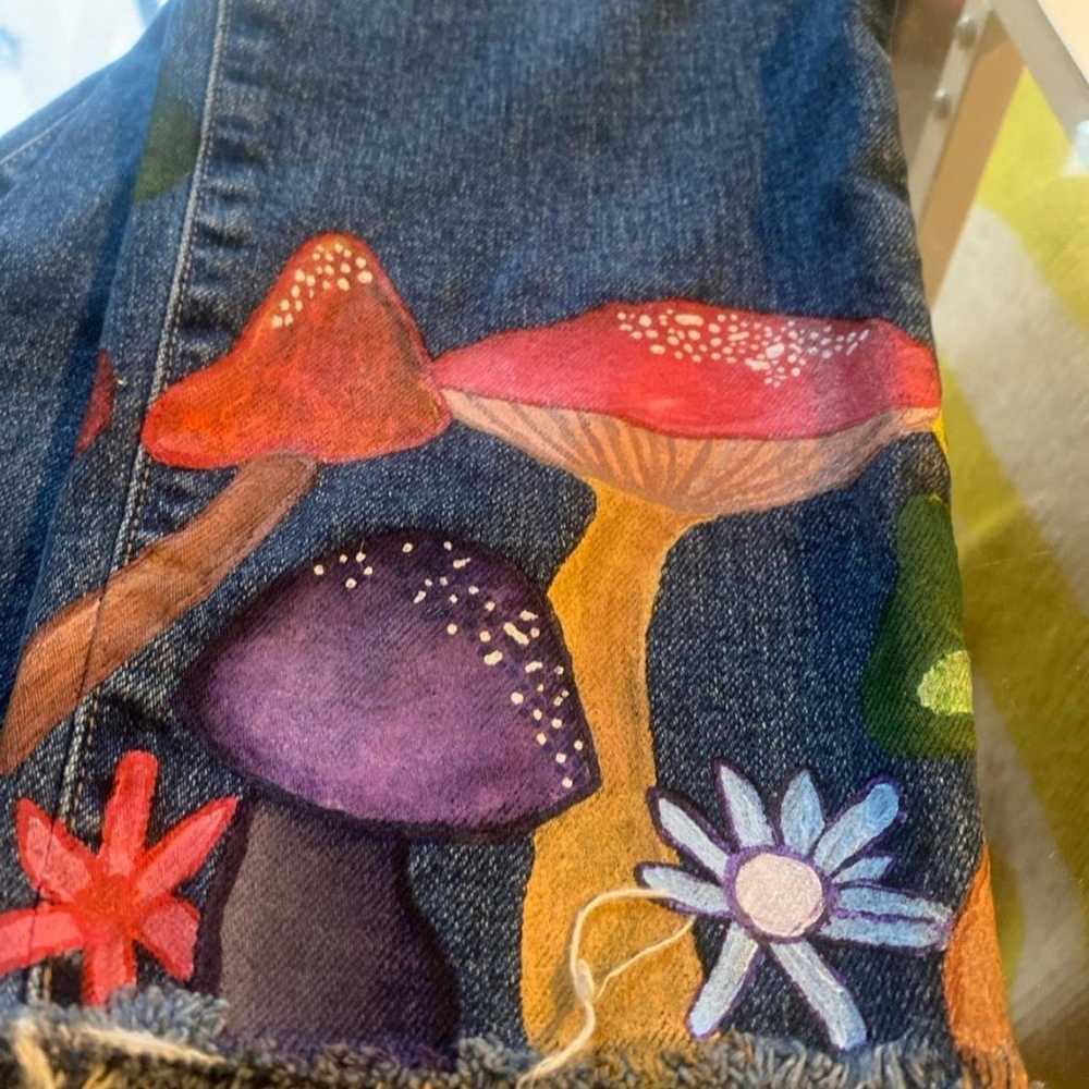 Hand painted upcycled lucky jeans, 70s/90s themed… - image 4