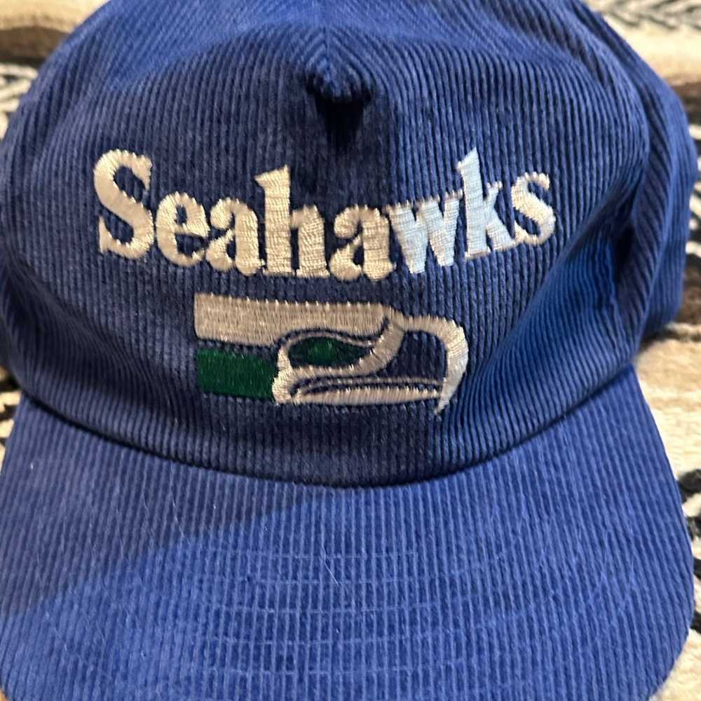 Vintage Seattle Seahawks Corduroy Snapback - image 2