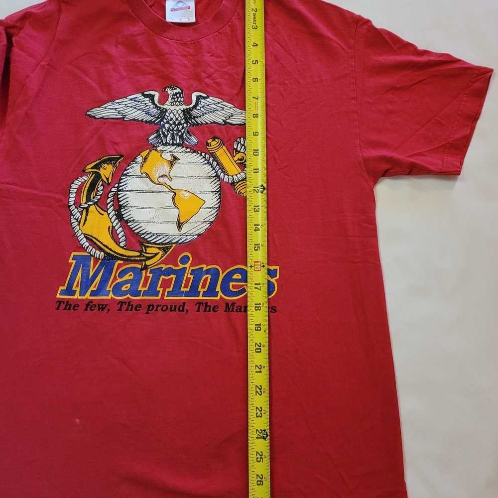 Vintage USMC Marines Red Graphic Tee - image 4