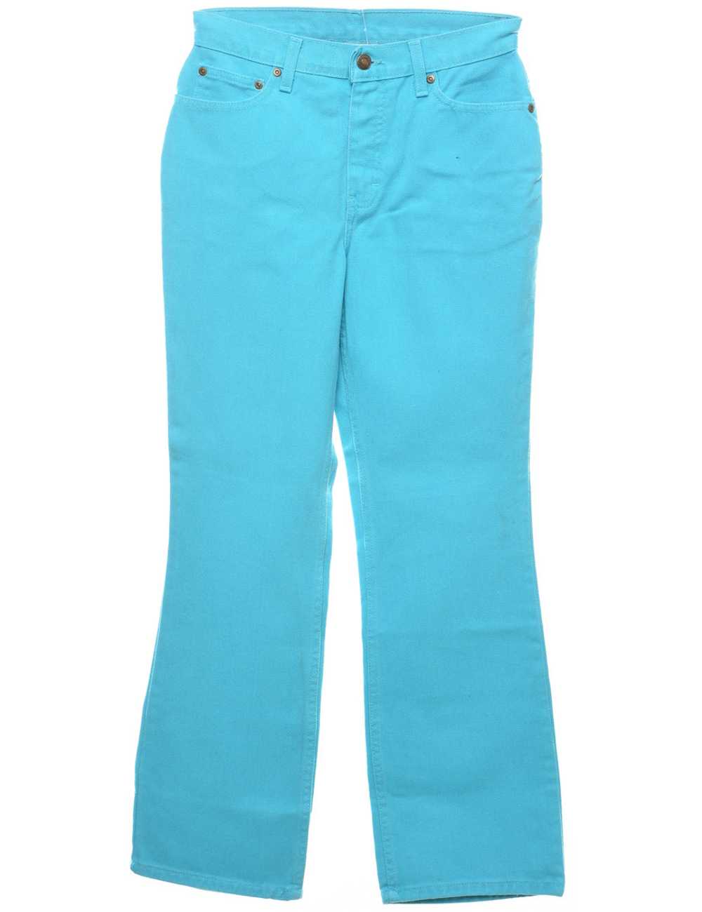 Bright Aqua Blue Jeans - W27 L28 - image 1