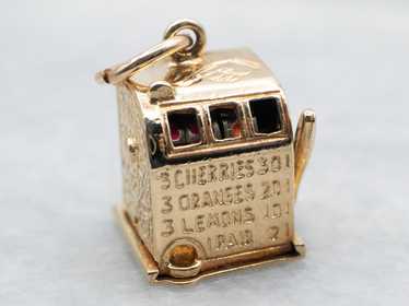 Yellow Gold Slot Machine Charm - image 1