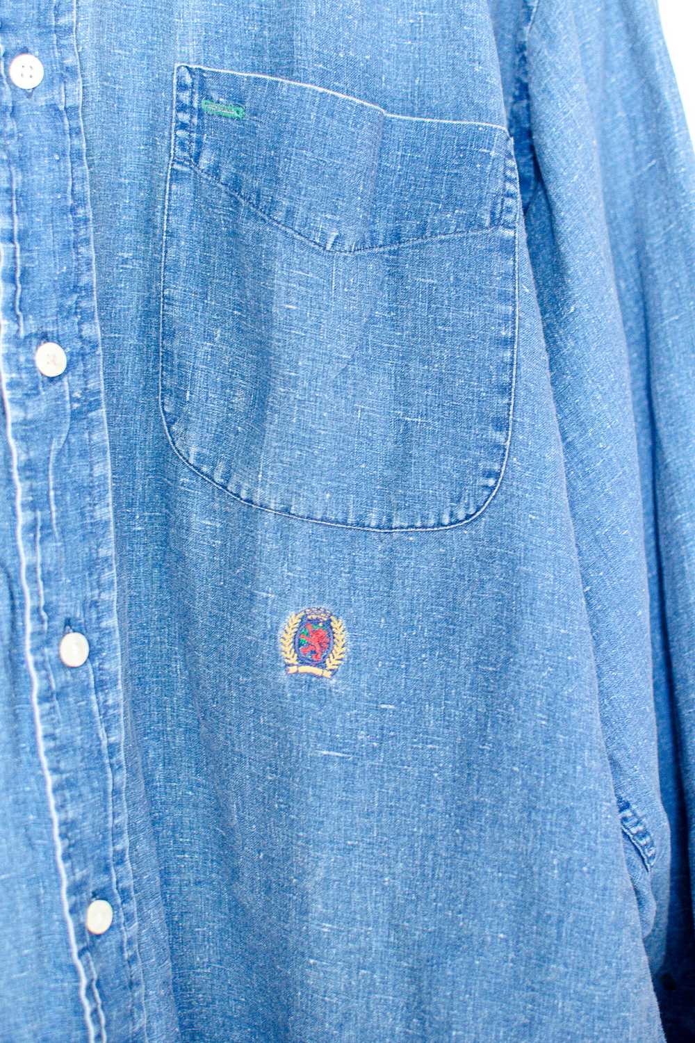 1990s-2000s Denim Button Up Top / Large - XLarge - image 5