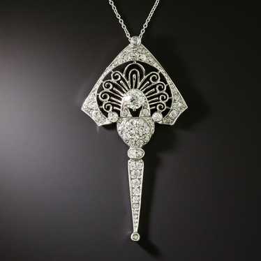 Edwardian Diamond Lavalier Necklace - image 1