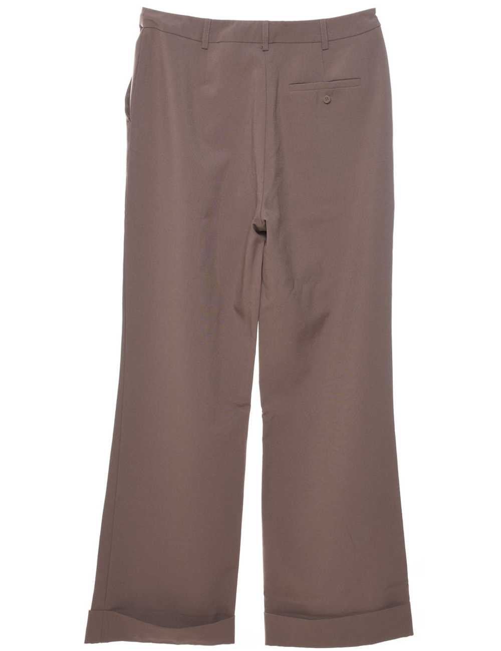 Brown Plain Trousers - W32 L32 - image 2