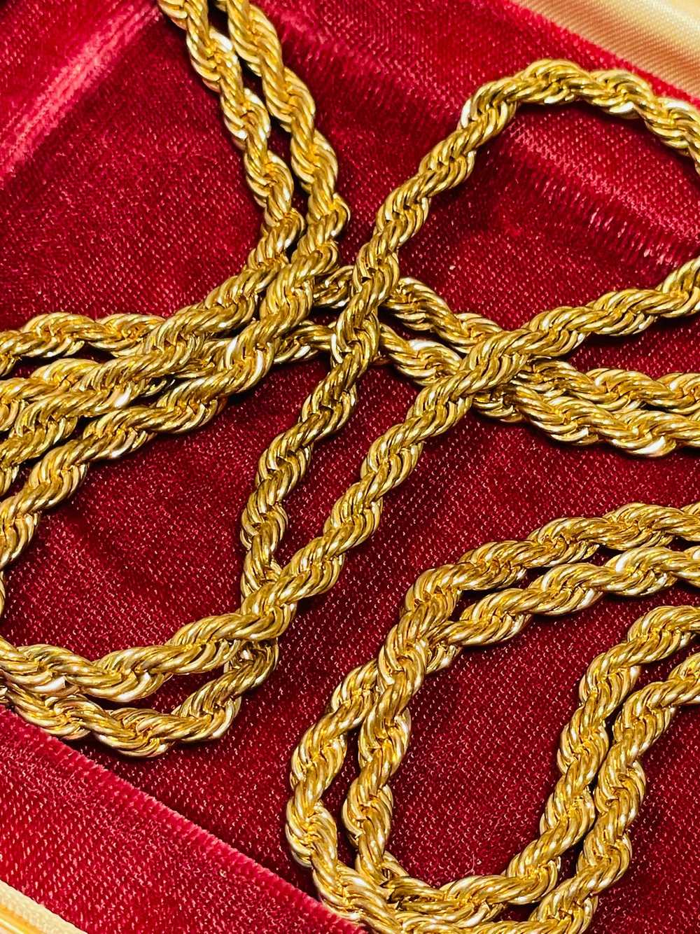 Gold Rope Chain Tassel Lariat - image 3