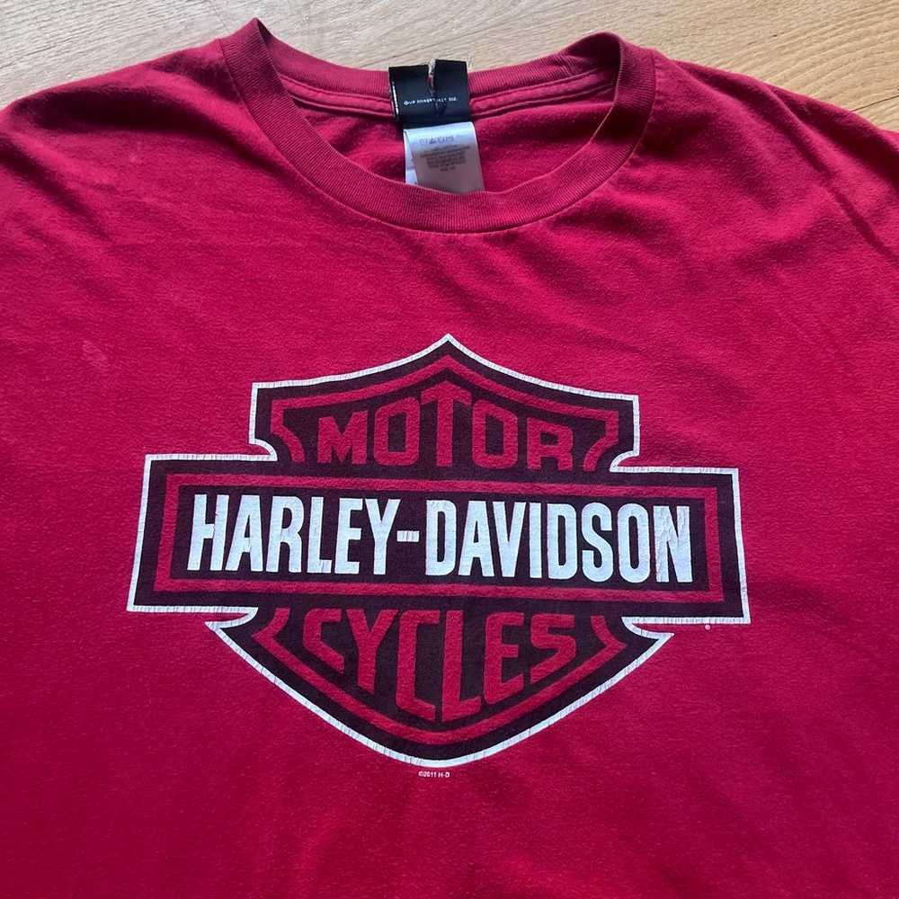 Vintage Y2K Harley Davidson Long Sleeve T-Shirt L… - image 2