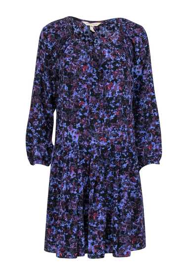 Rebecca Taylor - Navy & Purple Floral Print Petal 