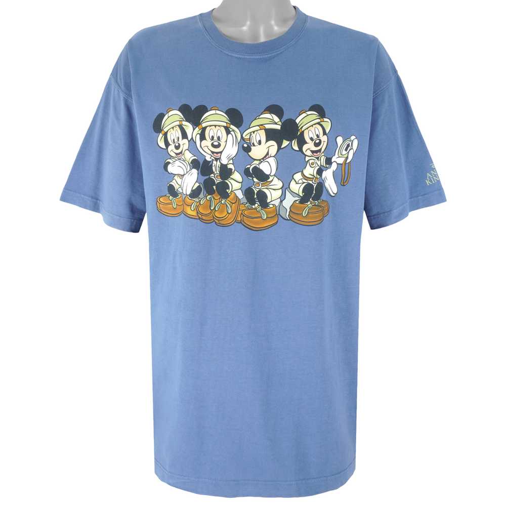 Disney - Mickey Animal Kingdom T-Shirt 1990s X-La… - image 1