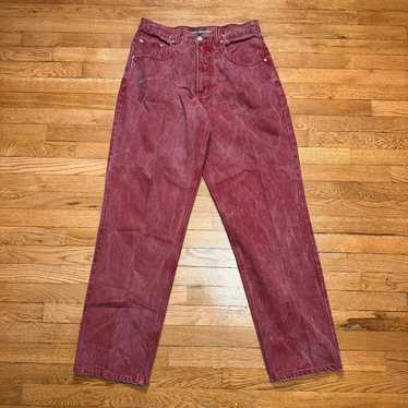 Vintage red acid wash jeans - image 1