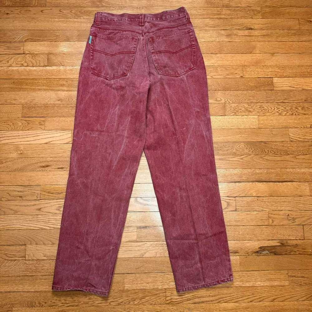 Vintage red acid wash jeans - image 2
