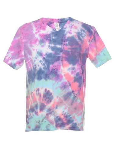 Tie Dye Design Multi-Colour T-Shirt - L - image 1