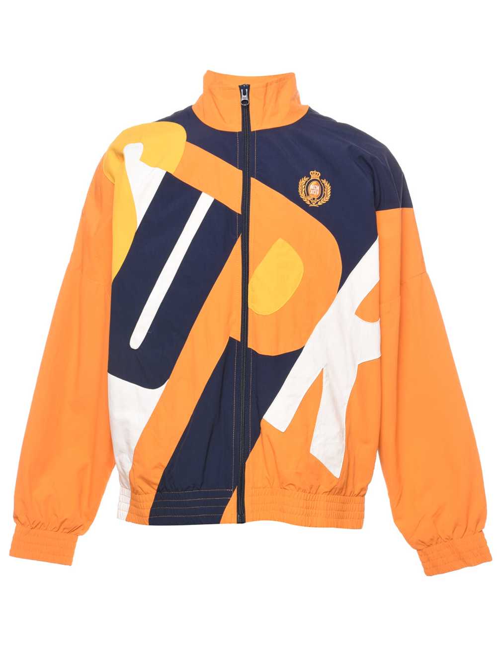 Supreme Navy & Orange Printed Jacket - S - image 1