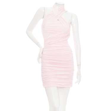 Irresistible Presence Hot Pink Halter Ruched Bodycon Midi Dress