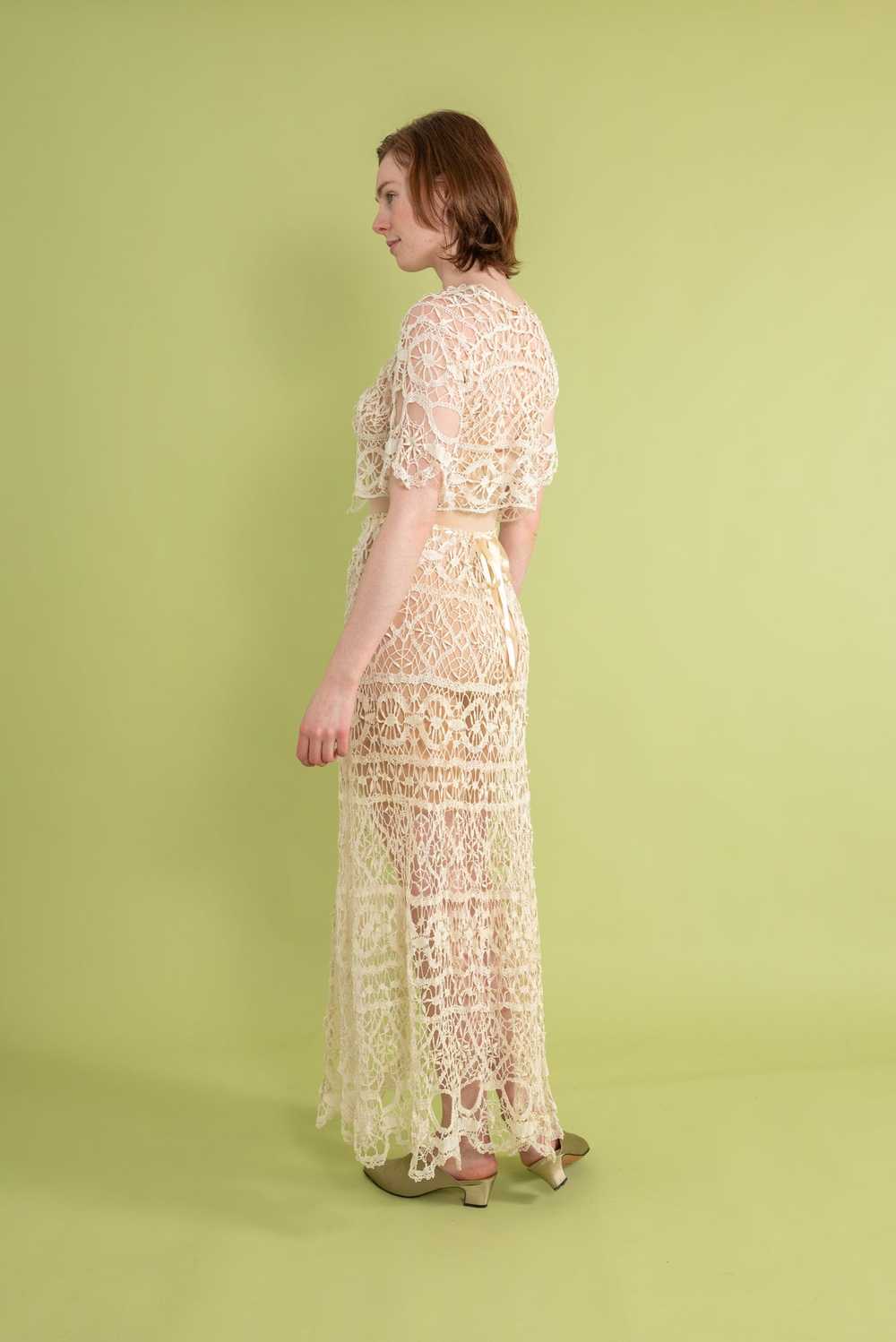 Edwardian Hand Tatted Lace 2 Piece Ensemble [OS] - image 6