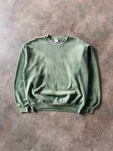 1990s Jerzees Faded Green Crewneck Sweatshirt