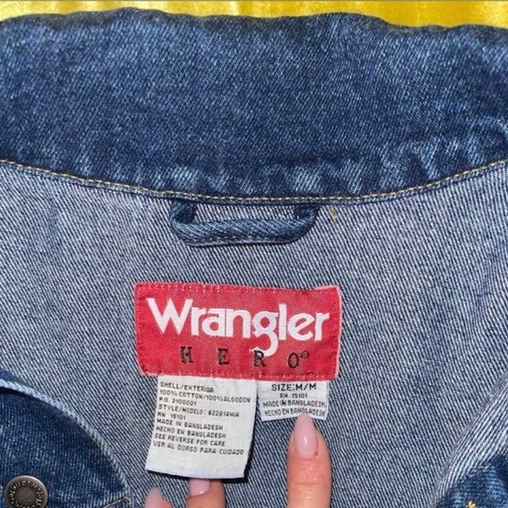 Vintage Wrangler Hero denim jean jacket EUC - image 2