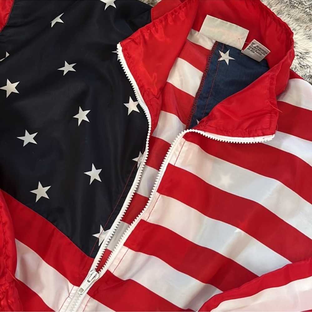 Vintage Argee Sports full zip USA patriotic flag … - image 2