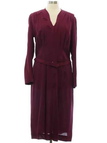 1940's Fab Forties Rayon Crepe Dress