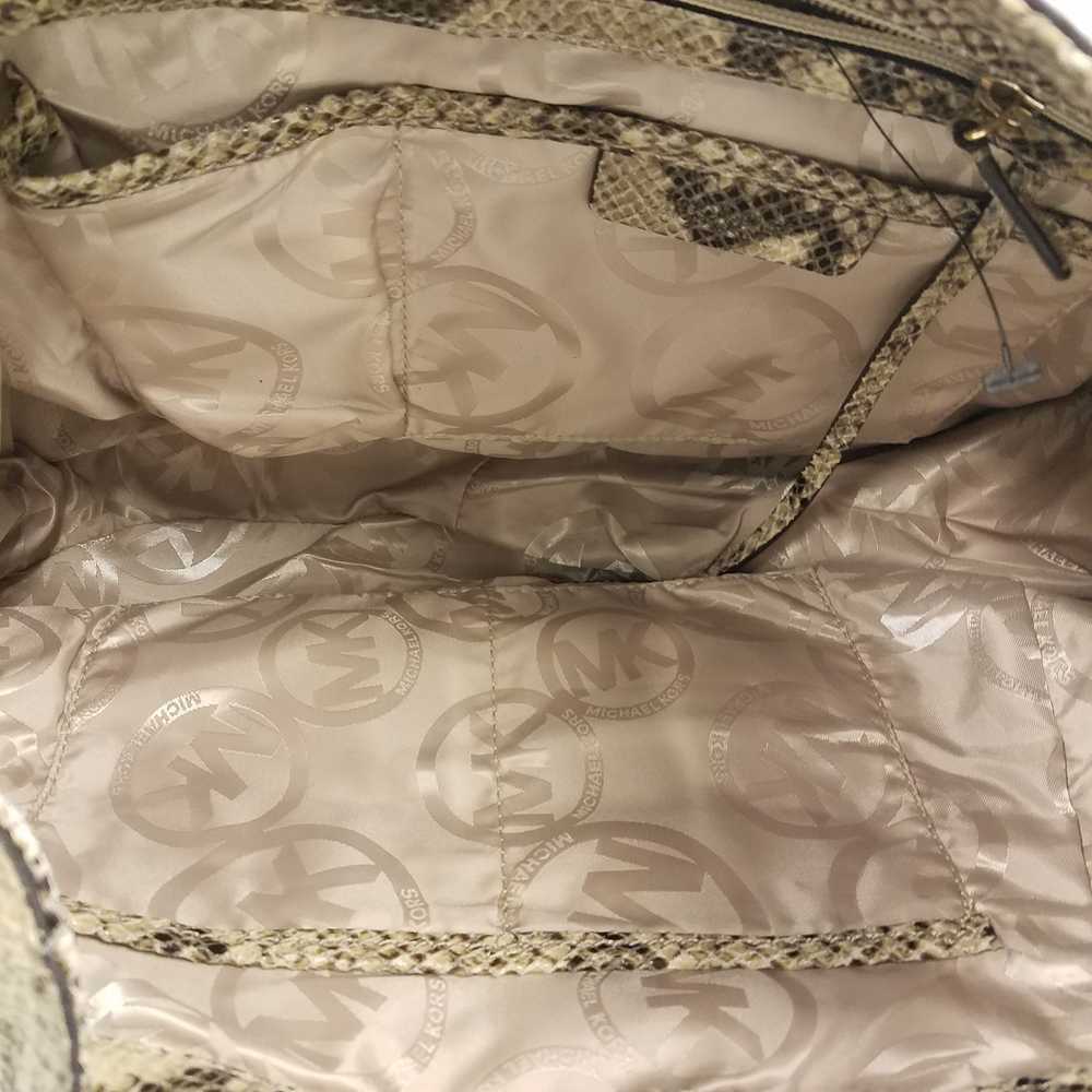 Michael Kors Leather Snake Embossed Hobo Shoulder… - image 5