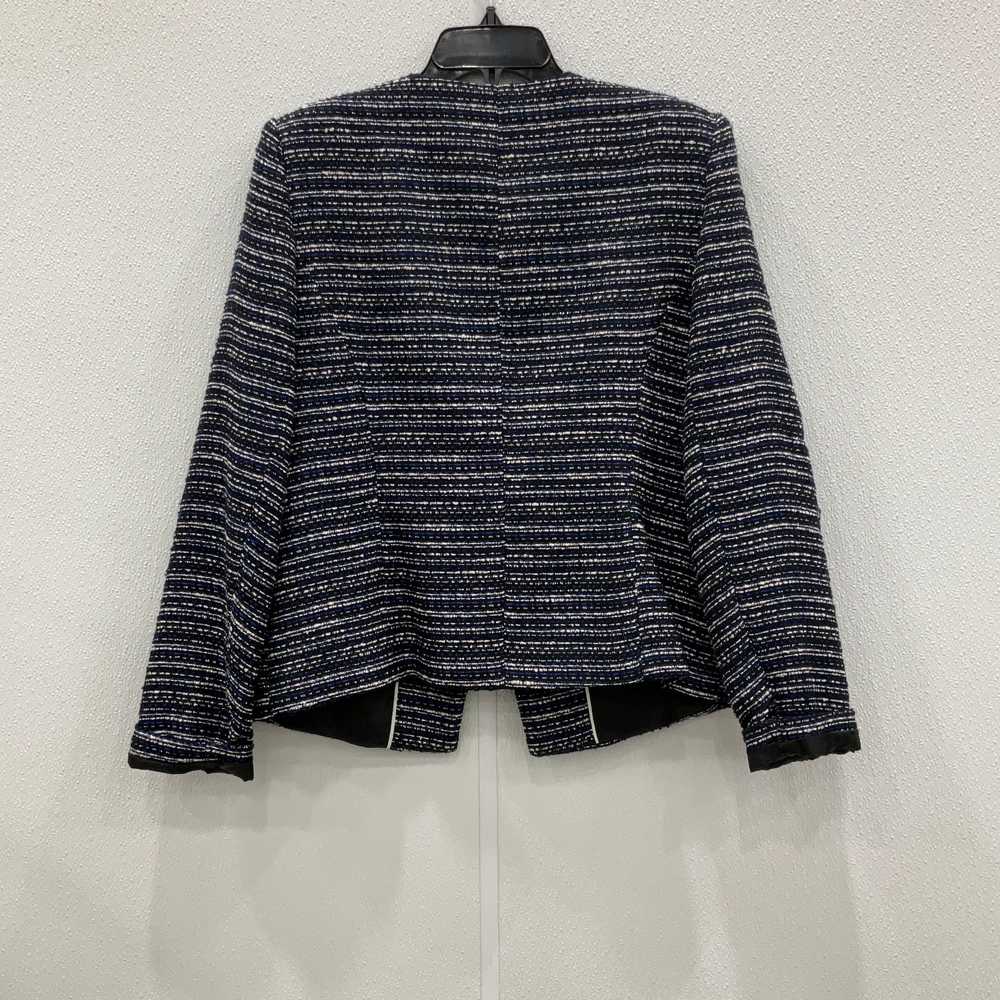 Karl Lagerfeld Womens Blue Black Striped Tweed Lo… - image 2