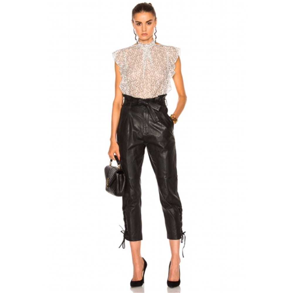 Marissa Webb Leather straight pants - image 3