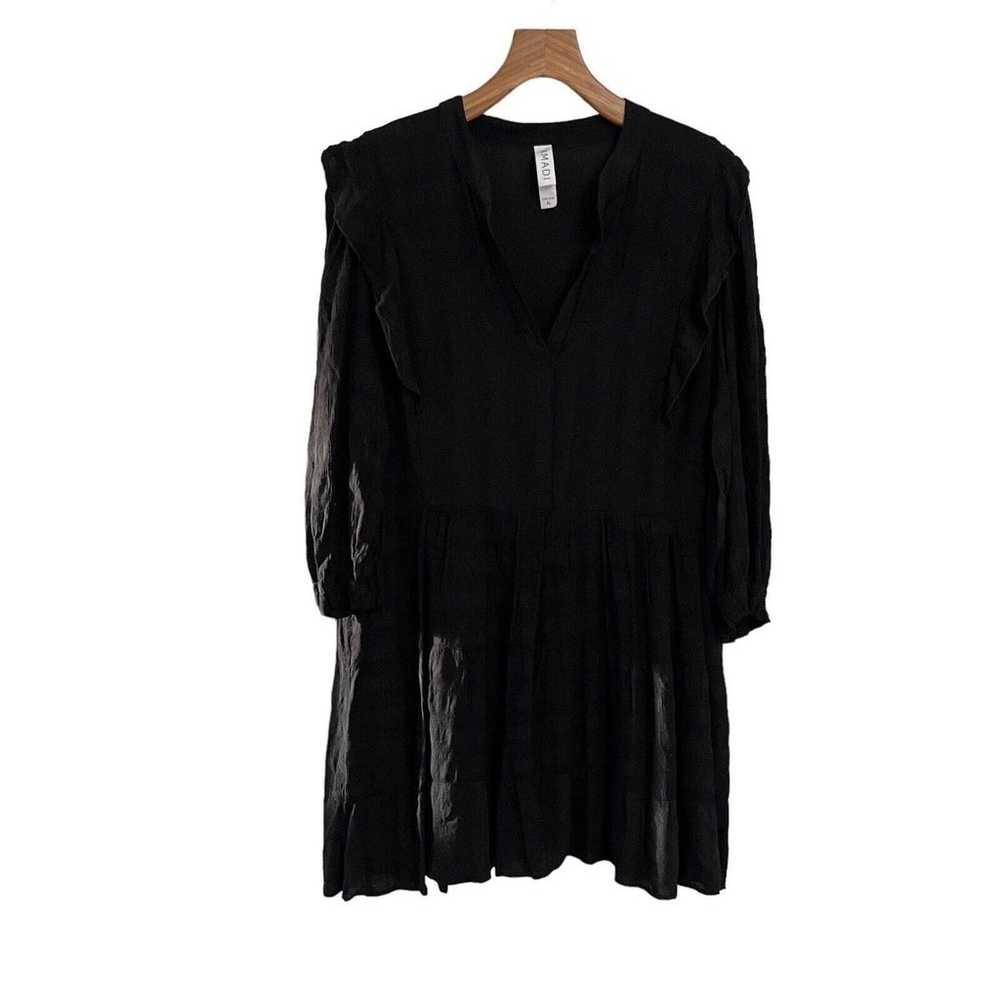 Amadi Anthropologie Womens 3/4 Sleeve Black Lined… - image 4