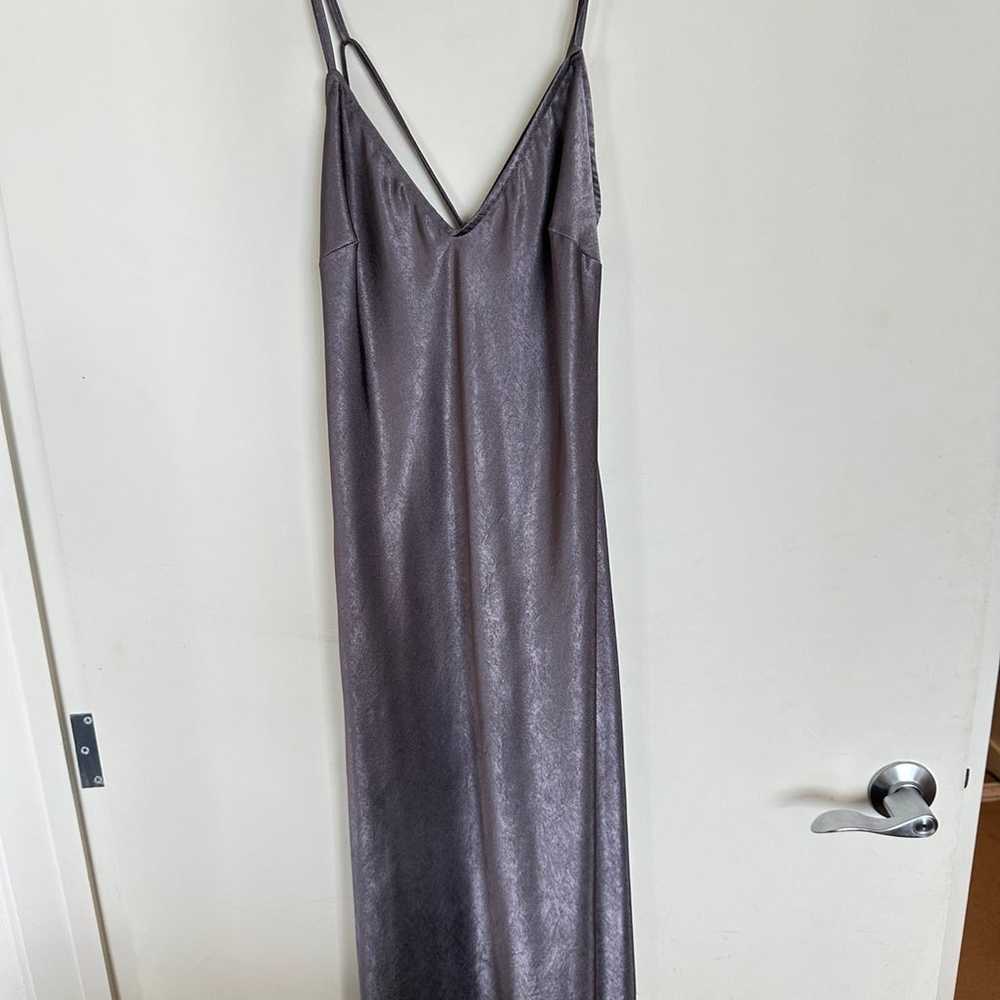 Top Shop Gray Slip Dress S - image 3