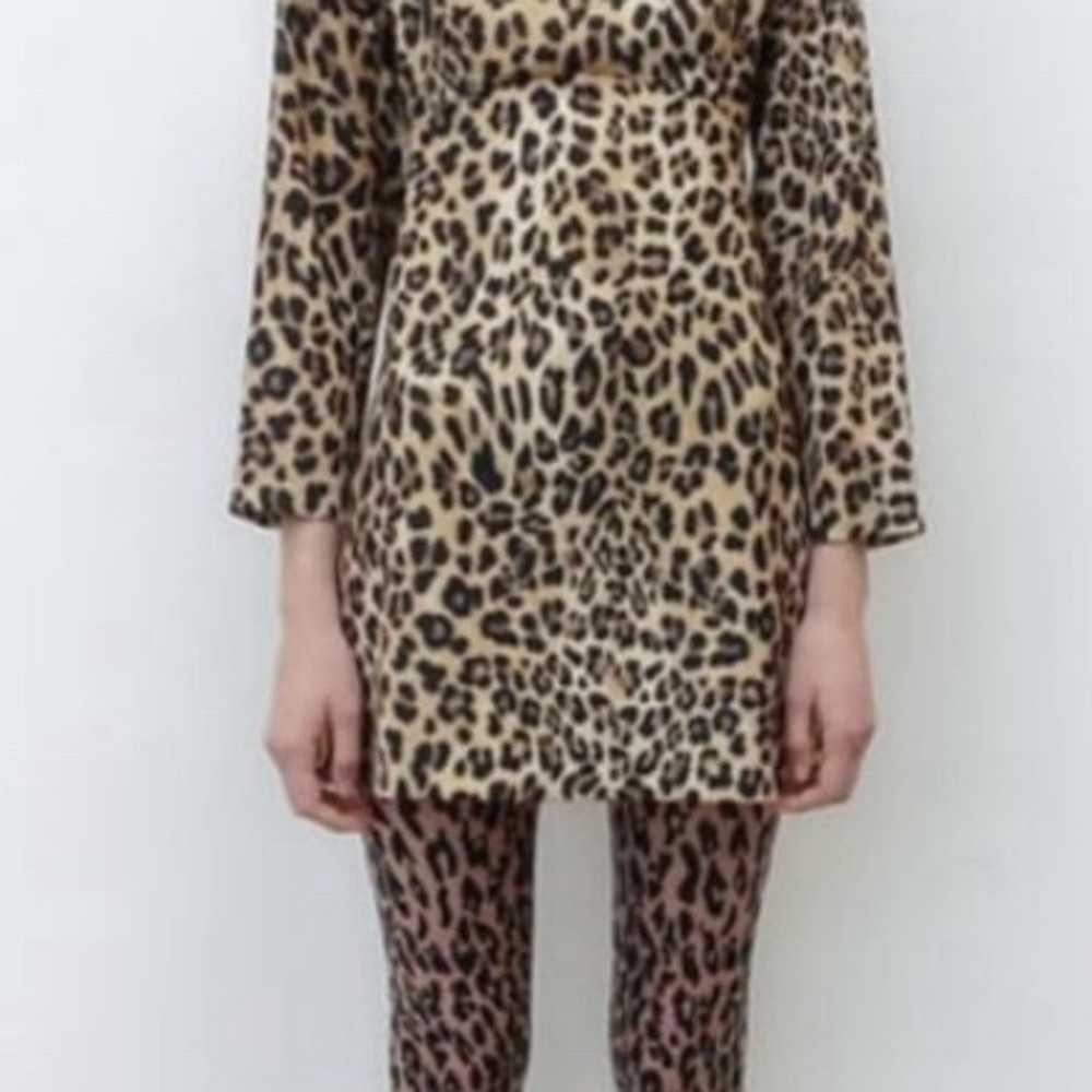 Animal Print Mock Neck Dress Zara - image 4