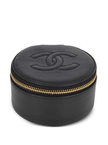 CHANEL Pre-Owned 1997 CC leather jewellery pouch … - image 1