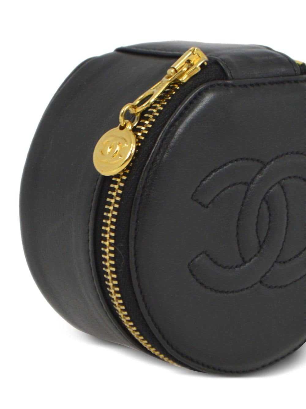 CHANEL Pre-Owned 1997 CC leather jewellery pouch … - image 3