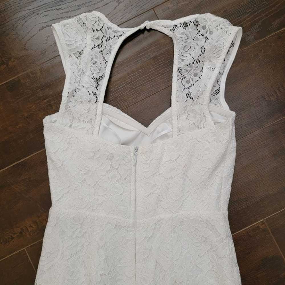 NEW Lulus Maxi Dress White Lace Mermaid Womens XS… - image 5