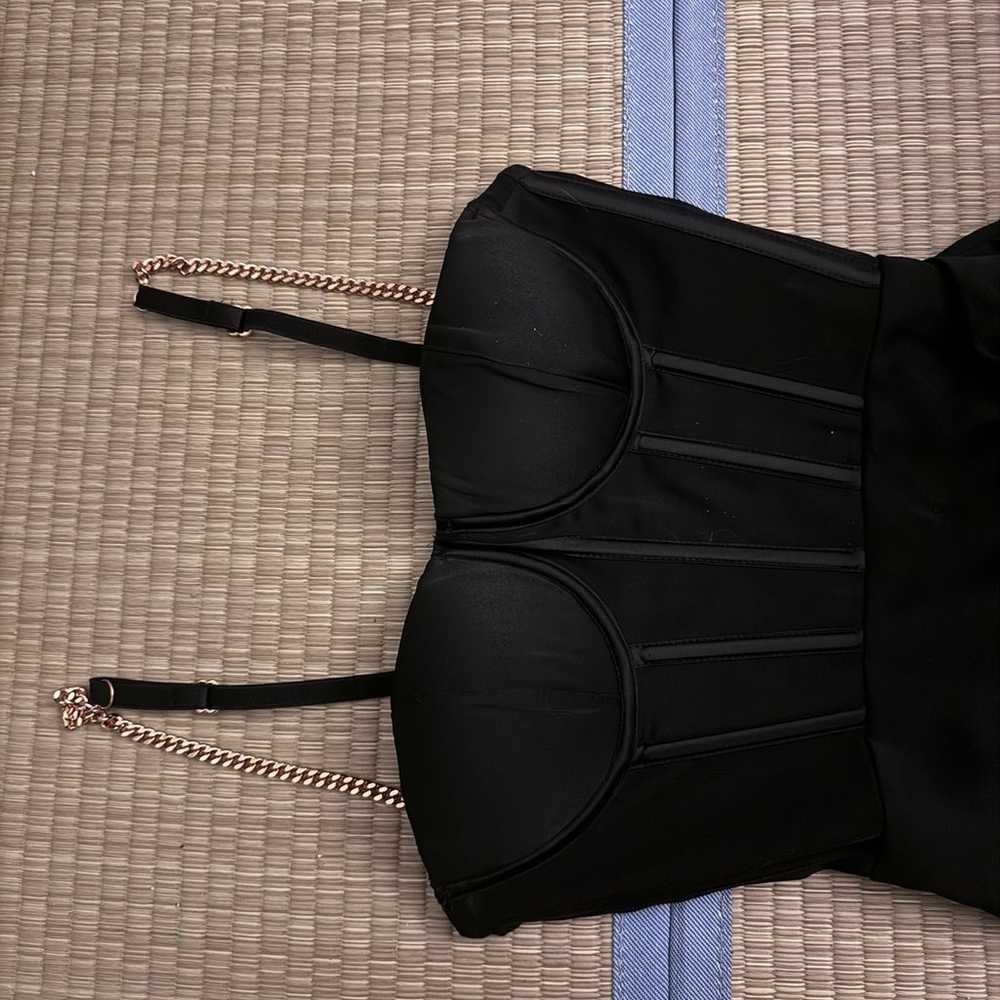 Draped corset mini dress - image 2